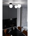 Sopra 3 Sort/Opal loftslampe - Ø14 cm, E14, 230V, uden lyskilde