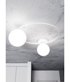 Sopra 2 Hvid/Opal loftslampe - Ø14 cm, E14, 230V, uden lyskilde