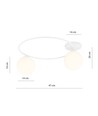 Sopra 2 Hvid/Opal loftslampe - Ø14 cm, E14, 230V, uden lyskilde