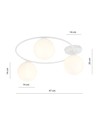 Sopra 3 Hvid/Opal loftslampe - Ø14 cm, E14, 230V, uden lyskilde