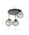 Dolce 3 Sort/Grafit loftslampe - Ø14 cm, E14, 230V, uden lyskilde