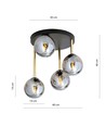 Dolce 4 Sort/Grafit loftslampe - Ø14 cm, E14, 230V, uden lyskilde