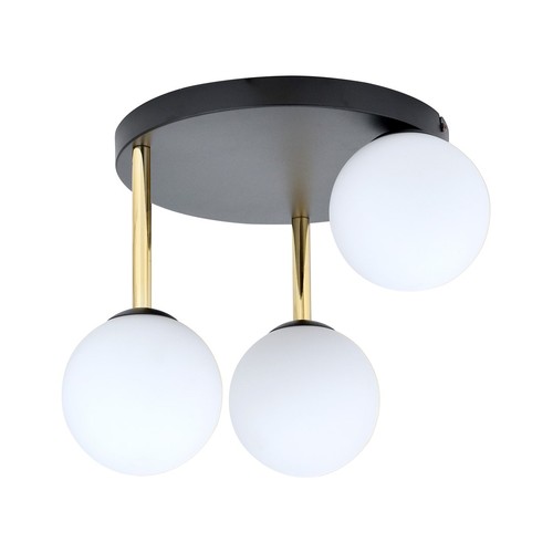 Dolce 3 Sort/Opal loftslampe - Ø14 cm, E14, 230V, uden lyskilde