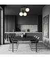 Dolce 3 Sort/Opal loftslampe - Ø14 cm, E14, 230V, uden lyskilde
