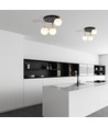 Dolce 3 Sort/Opal loftslampe - Ø14 cm, E14, 230V, uden lyskilde