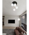 Dolce 4 Sort/Opal loftslampe - Ø14 cm, E14, 230V, uden lyskilde