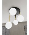 Dolce 4 Sort/Opal loftslampe - Ø14 cm, E14, 230V, uden lyskilde