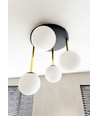 Dolce 4 Sort/Opal loftslampe - Ø14 cm, E14, 230V, uden lyskilde