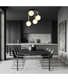 Dolce 4 Sort/Opal loftslampe - Ø14 cm, E14, 230V, uden lyskilde