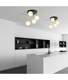 Dolce 4 Sort/Opal loftslampe - Ø14 cm, E14, 230V, uden lyskilde