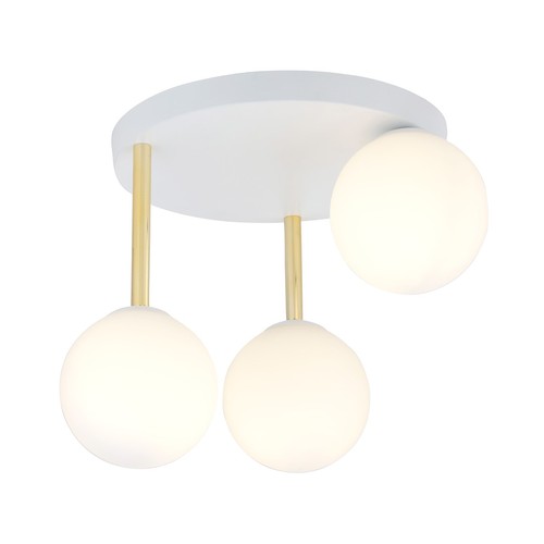 Dolce 3 Hvid/Opal loftslampe - Ø14 cm, E14, 230V, uden lyskilde