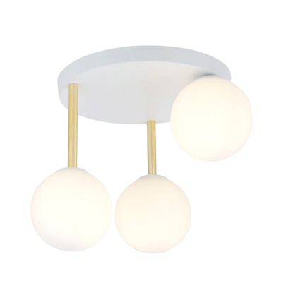 Dolce 3 Hvid/Opal loftslampe - Ø14 cm, E14, 230V, uden lyskilde