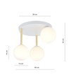 Dolce 3 Hvid/Opal loftslampe - Ø14 cm, E14, 230V, uden lyskilde