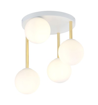 Dolce 4 Hvid/Opal loftslampe - Ø14 cm, E14, 230V, uden lyskilde