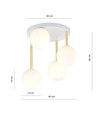 Dolce 4 Hvid/Opal loftslampe - Ø14 cm, E14, 230V, uden lyskilde