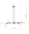 Pandora 6 Sort/Transparent pendellampe - Ø12 cm, E14, 230V, uden lyskilde