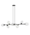 Pandora 8 Sort/Transparent pendellampe - Ø12 cm, E14, 230V, uden lyskilde