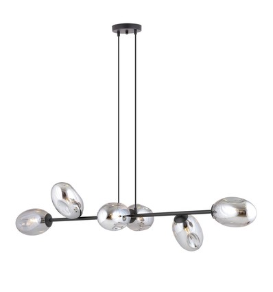 Pandora 6 Sort/Grafit pendellampe - Ø12 cm, E14, 230V, uden lyskilde