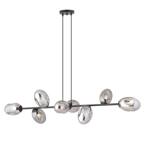 Pandora 8 Sort/Grafit pendellampe - Ø12 cm, E14, 230V, uden lyskilde