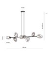 Pandora 8 Sort/Grafit pendellampe - Ø12 cm, E14, 230V, uden lyskilde