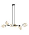 Pandora 6 Sort/Rav pendellampe - Ø12 cm, E14, 230V, uden lyskilde