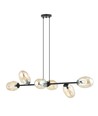Pandora 6 Sort/Rav pendellampe - Ø12 cm, E14, 230V, uden lyskilde