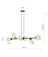 Pandora 6 Sort/Rav pendellampe - Ø12 cm, E14, 230V, uden lyskilde