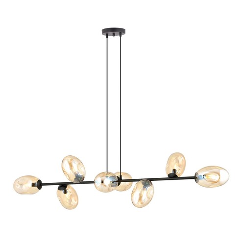 Pandora 8 Sort/Rav pendellampe - Ø12 cm, E14, 230V, uden lyskilde