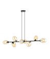 Pandora 8 Sort/Rav pendellampe - Ø12 cm, E14, 230V, uden lyskilde