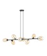 Pandora 8 Sort/Rav pendellampe - Ø12 cm, E14, 230V, uden lyskilde