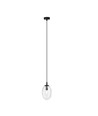 Astral 1 Sort/Transparent pendellampe - Ø12 cm, E14, 230V, uden lyskilde