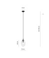 Astral 1 Sort/Transparent pendellampe - Ø12 cm, E14, 230V, uden lyskilde