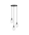 Astral 3 Sort Premium Transparent pendellampe - Ø12 cm, E14, 230V, uden lyskilde