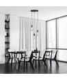 Astral 3 Sort Premium Transparent pendellampe - Ø12 cm, E14, 230V, uden lyskilde