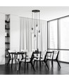 Astral 4 Sort Premium Transparent pendellampe - Ø12 cm, E14, 230V, uden lyskilde