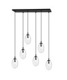 Astral 6 Sort/Transparent pendellampe - Ø12 cm, E14, 230V, uden lyskilde