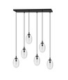Astral 6 Sort/Transparent pendellampe - Ø12 cm, E14, 230V, uden lyskilde