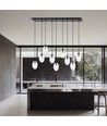 Astral 9 Sort/Transparent pendellampe - Ø12 cm, E14, 230V, uden lyskilde