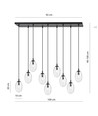 Astral 9 Sort/Transparent pendellampe - Ø12 cm, E14, 230V, uden lyskilde