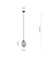 Astral 1 Sort/Grafit pendellampe - Ø12 cm, E14, 230V, uden lyskilde