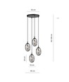 Astral 4 Sort Premium Grafit pendellampe - Ø12 cm, E14, 230V, uden lyskilde