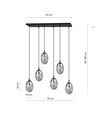 Astral 6 Sort/Grafit pendellampe - Ø12 cm, E14, 230V, uden lyskilde