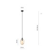 Astral 1 Sort/Rav pendellampe - Ø12 cm, E14, 230V, uden lyskilde
