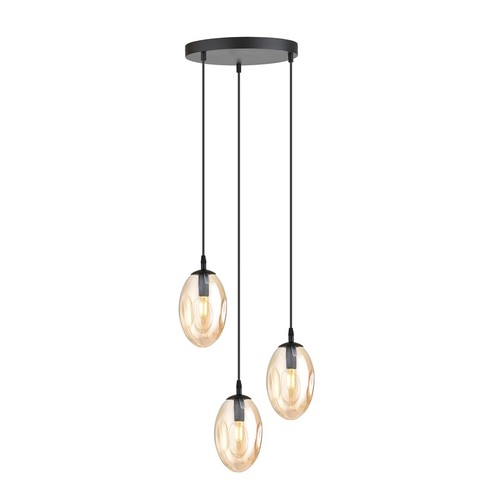 Astral 3 Sort Premium Rav pendellampe - Ø12 cm, E14, 230V, uden lyskilde