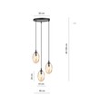 Astral 3 Sort Premium Rav pendellampe - Ø12 cm, E14, 230V, uden lyskilde