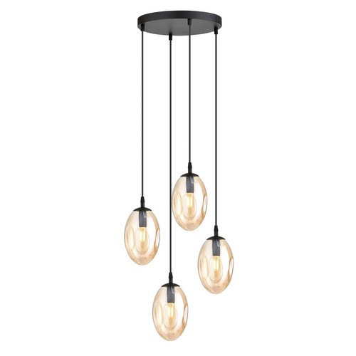 Astral 4 Sort Premium Rav pendellampe - Ø12 cm, E14, 230V, uden lyskilde