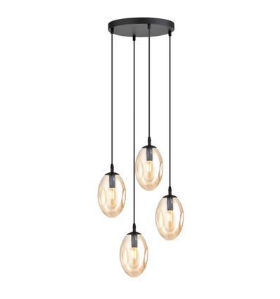 Astral 4 Sort Premium Rav pendellampe - Ø12 cm, E14, 230V, uden lyskilde