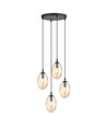Astral 4 Sort Premium Rav pendellampe - Ø12 cm, E14, 230V, uden lyskilde