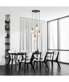 Astral 4 Sort Premium Rav pendellampe - Ø12 cm, E14, 230V, uden lyskilde