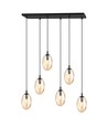 Astral 6 Sort/Rav pendellampe - Ø12 cm, E14, 230V, uden lyskilde